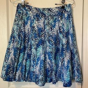 Blue Patterned Skirt